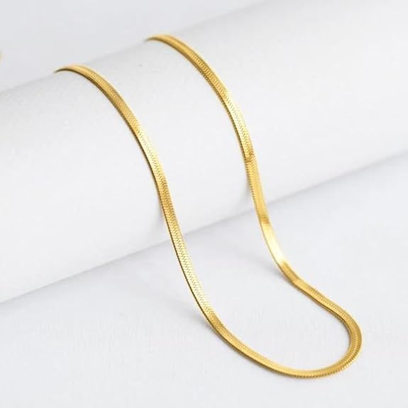 Gold Plated Snake Chain For Men (21.5 Inch) New2